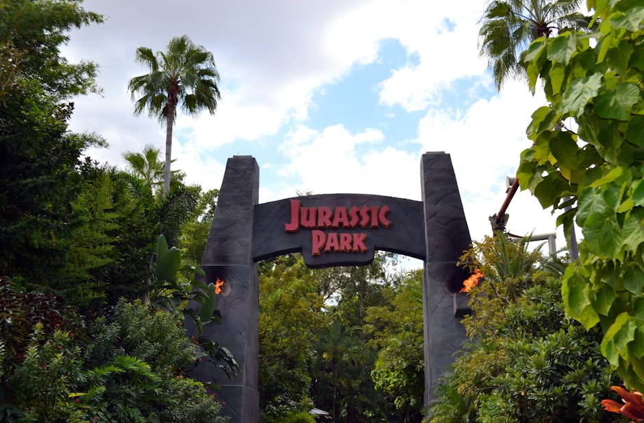 Universal Studios Orlando Jurassic Park entrance theme park