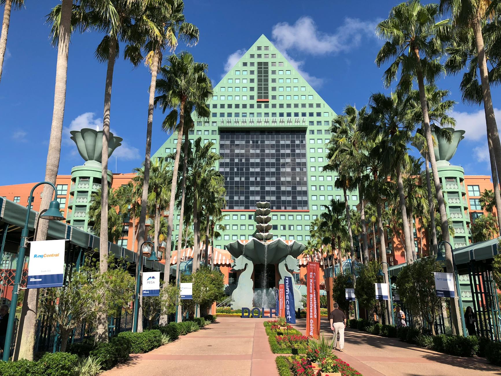 A relaxing Disney World resort hotel pool, an example of on-site lodging value