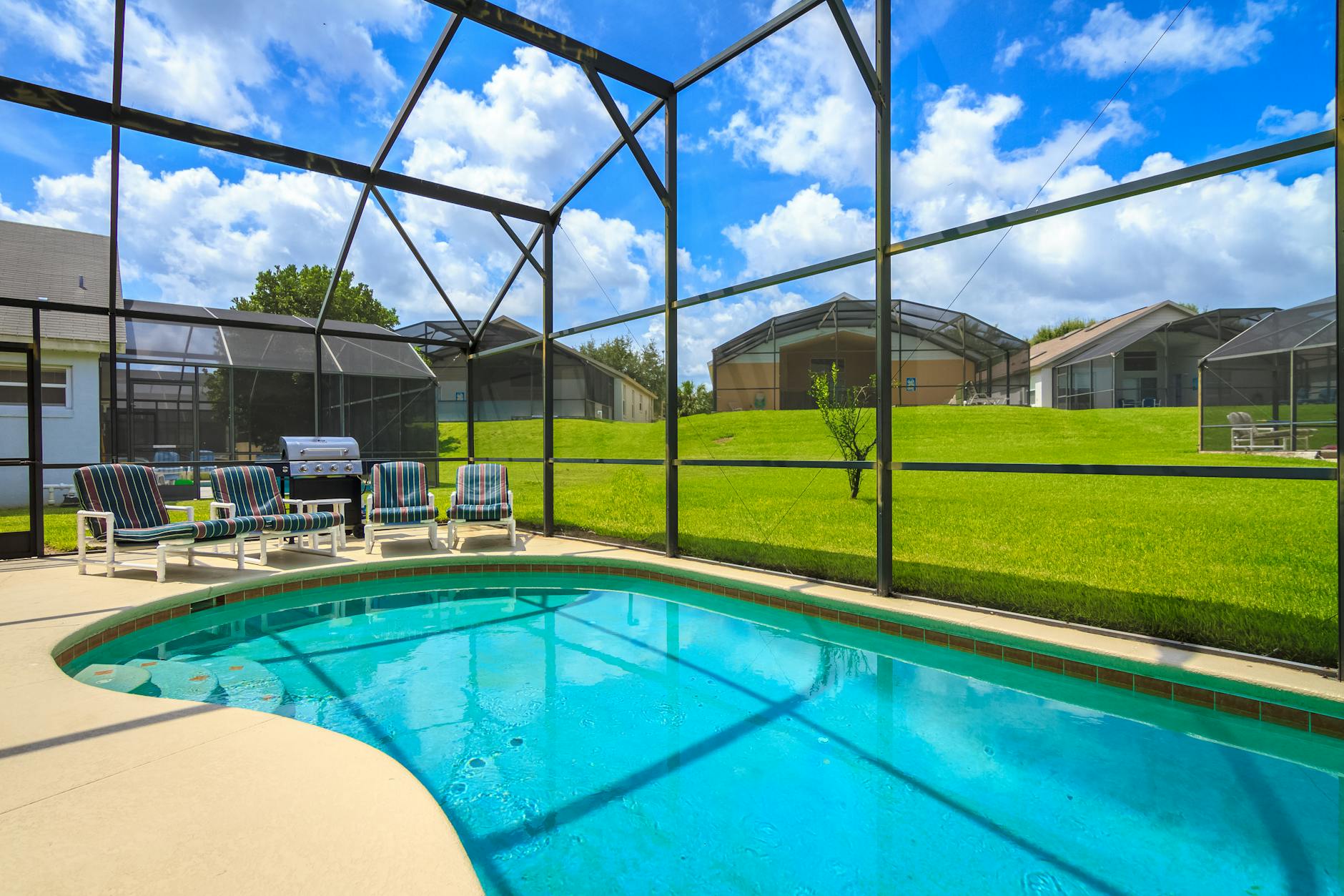 Private screened pool at a Kissimmee vacation home rental near Disney World