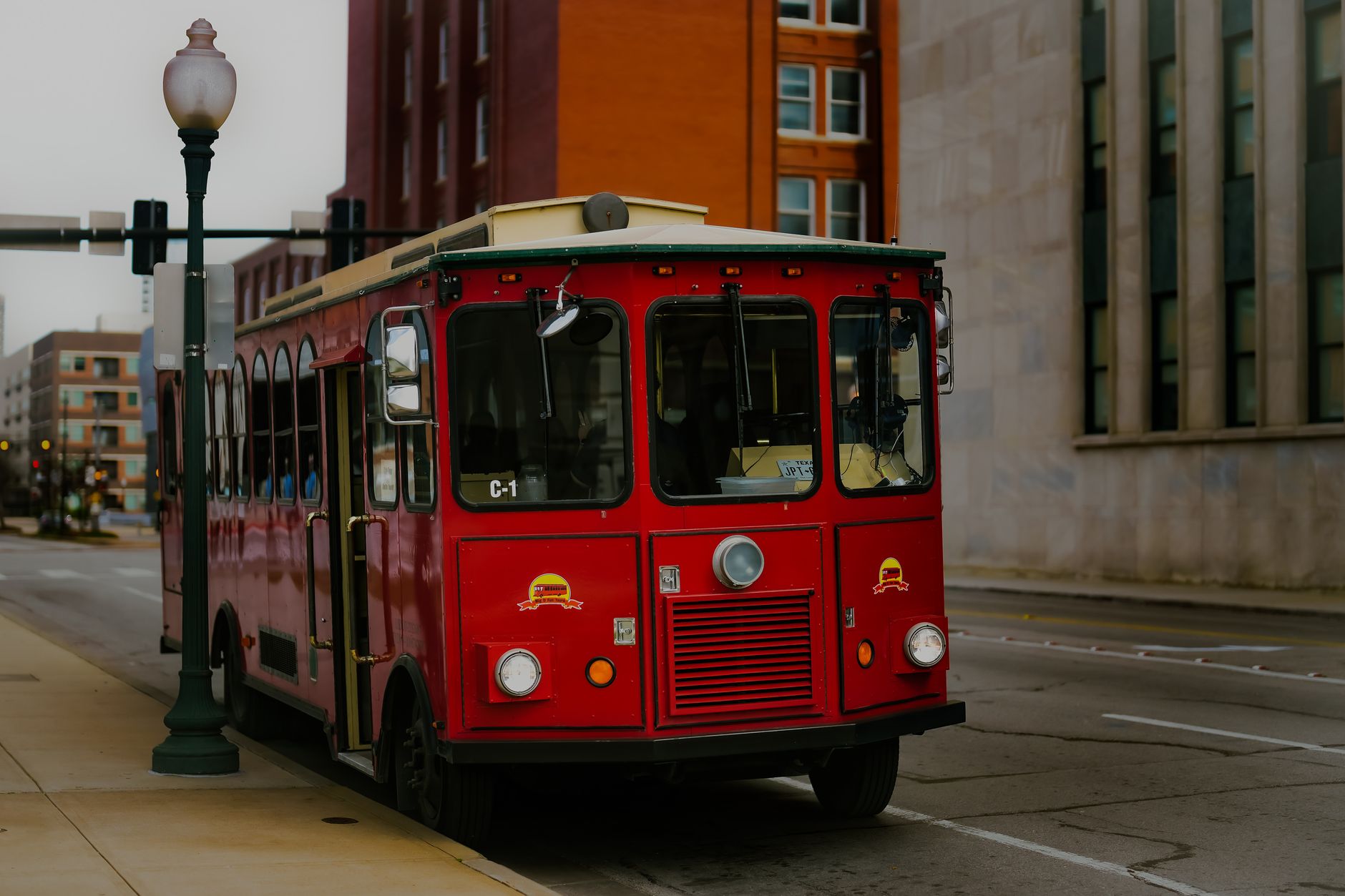 I-Ride Trolley on International Drive in Orlando serving tourist hotels and attractions