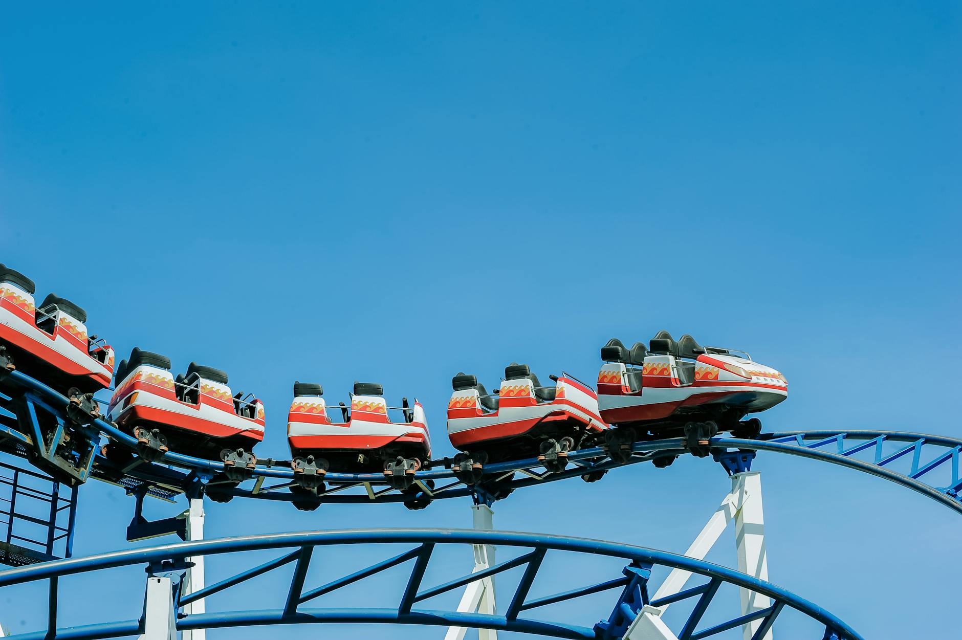 Mako hypercoaster towering over SeaWorld Orlando against a blue sky