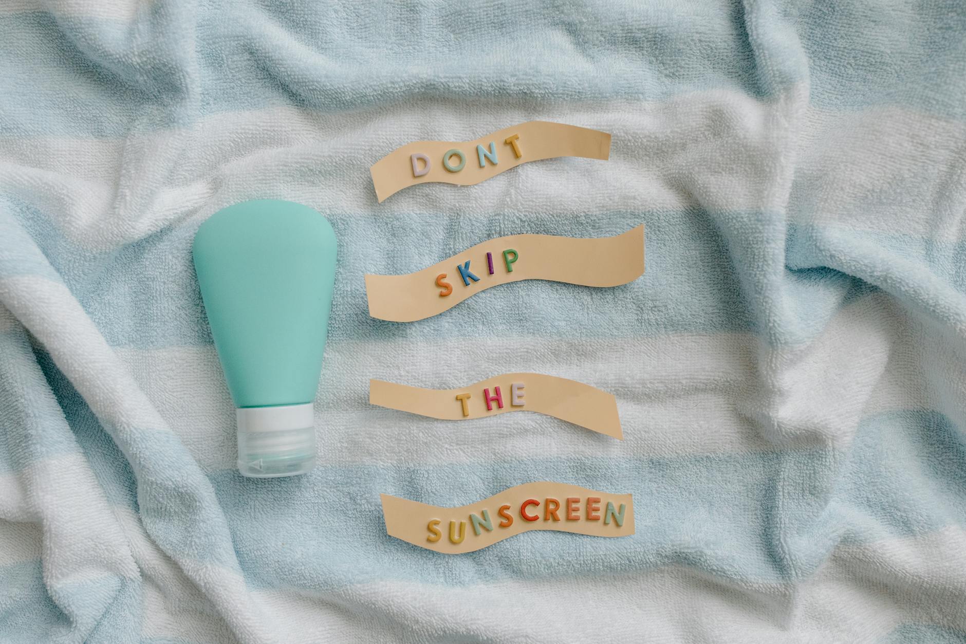 Sunscreen and refillable water bottle theme park