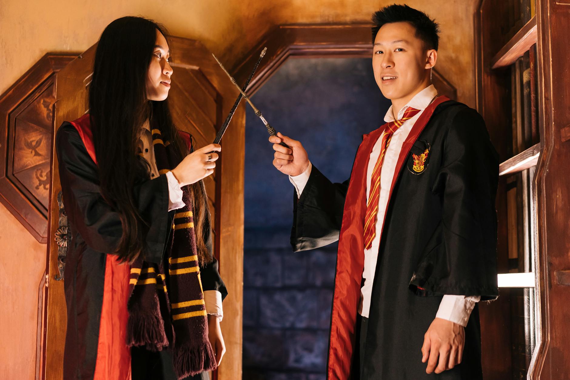 Wand glowing magic spell